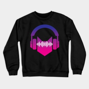 Cat Headphones - Abstract Design Crewneck Sweatshirt